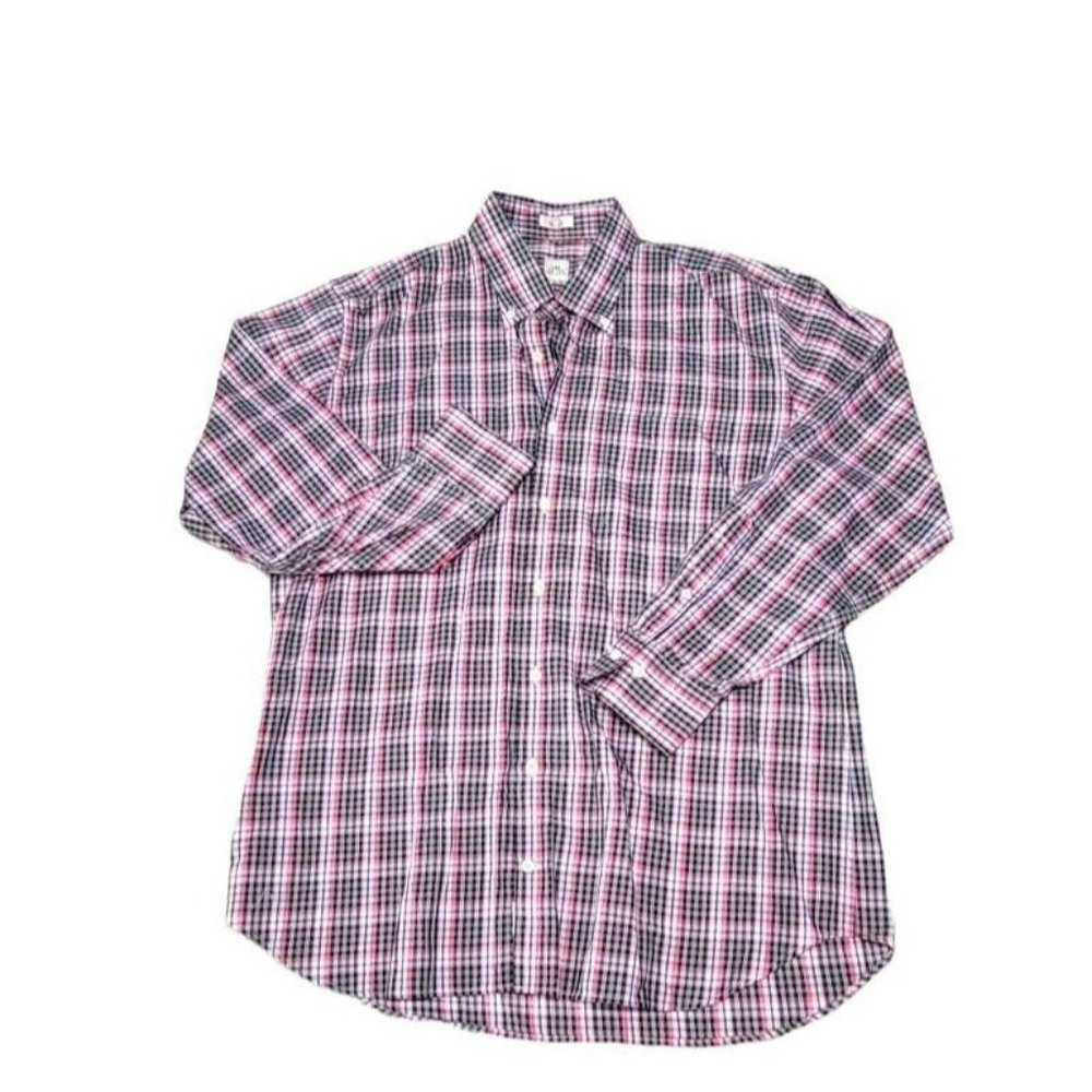 PETER MILLAR Large Multicolor Bright Checked Plaid Long Sleeve Button Down Shirt